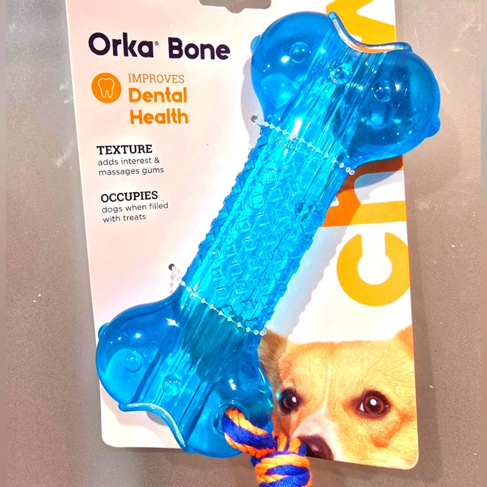 NEW! Petstages Orka Bone Dog Toy Size M/L